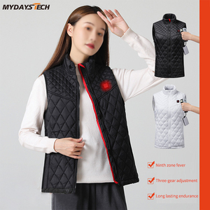 Maydays เสื้อกั๊กกันลมสีทึบซักได้มีไฟ USB สำหรับฤดูหนาวกลางแจ้งเล่นสกี - Product Image 4