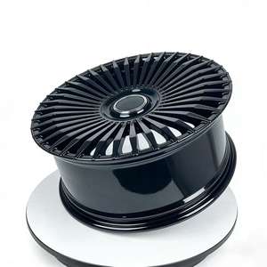 Rines de aleación pulidos en negro brillante de 20 y 22 pulgadas con <span class=keywords><strong>PCD</strong></span> 5x130 compatibles con <span class=keywords><strong>Porsche</strong></span> Cayenne <span class=keywords><strong>Macan</strong></span> - Product Image 6