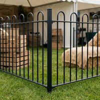 Clôture décorative extérieure en acier galvanisé à chaud et thermolaqué pour salons agricoles et expositions, avec sommet en boucle