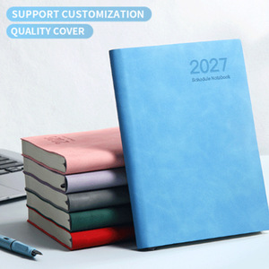 2027 Custom Printing <b>A5</b> Softcover Factory Price PU Leather Daily Weekly Monthly Journal Diary Agenda Planners <b>Notebooks</b> - Product Image 1