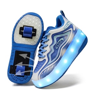 Chaussures à talons amovibles Zapatos Con Ruedas Para Nios rétractables personnalisées <span class=keywords><strong>avec</strong></span> 2 roues pour garçons - Product Image 2