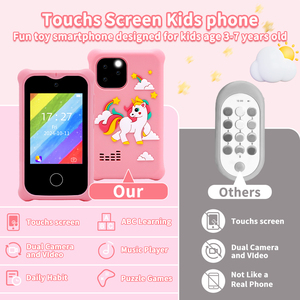 Cadeaux personnalisés <span class=keywords><strong>de</strong></span> téléphone intelligent <span class=keywords><strong>pour</strong></span> enfants <span class=keywords><strong>pour</strong></span> les filles enfants jouets téléphone cellulaire 2.8 "écran tactile enfant en bas âge apprentissage jouer jouet téléphone avec carte <span class=keywords><strong>de</strong></span> 8 Go - Product Image 5