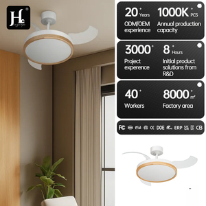 Ventilateur de plafond intelligent invisible de 42 pouces avec commande par application, lumière RGB à intensité variable, moderne et rétractable - Product Image 5