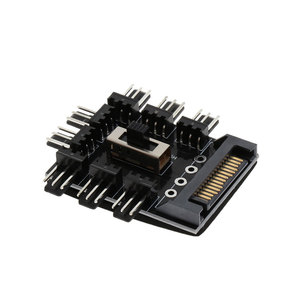 风扇15Pin SATA电源1至8多路分离器3Pin 12v冷却冷却器集线器2级速度控制器，适用于电脑 - Product Image 2
