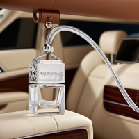 8ML Carré Transparent Diffuseur de Parfum de Voiture Bouteille Bouchon à Vis Or Argent Noir Liquide Parfums Désodorisant de Voiture Aromathérapie