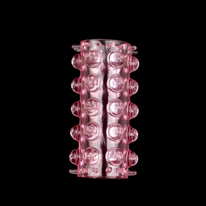 Anillo para pene con 30 bolas en rosa, morado, azul, transparente y negro, de goma suave, para prolongar la duración del sexo, para uso adulto. - Product Image 2