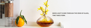 Vase en verre de Murano brun soufflé à la main Design Art déco avec vent simple Artisanat Design artistique de table - Product Image 2