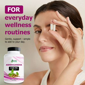 Supplier Custom Natural Ashwagnadha Capsules 2100mg with Ashwagandha Complex for Promote Stress Relief Sleep Support Capsules - Product Image 2