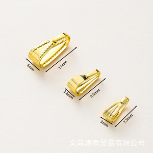 Gold Plated Hollow Seed Clasp Rectangle Metal Clip For Bracelet Making Jewelry Accessories GA0063 - Product Image 4