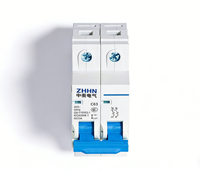 Interruptor Automático Modular (MCB) de 2 Polos, 63A, 230/400V, Capacidad de Ruptura de 6kA, para Riel DIN, para Caja de Distribución