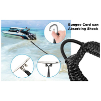 Corde élastique de quai pour bateau, 4 pieds, avec clip en acier inoxydable