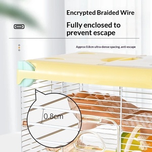 Tunnel de jeu d'intérieur tout-en-un pour hamster syrien doré, avec sable de bain et sable absorbant, pour toutes les saisons, accessoires et fournitures pour cage de hamster - Product Image 5