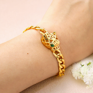 Conjunto de Collar con Colgante de Leopardo Estilo Hip Hop de Lujo, Chapado en Oro de 21k, Gargantillas de Pantera Estilo Punk, Joyería para Fiestas Vintage - Product Image 4