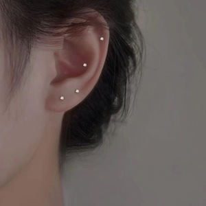 S925 aguja de plata pendientes de diamantes de imitación circón exquisito pequeño sueño de <span class=keywords><strong>uñas</strong></span> de oreja sin recoger pendientes de oreja - Product Image 2