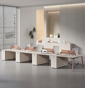 Meja 6 meja, dapat diatur, Meja kerja, kantor, empat tempat duduk, furnitur modular, Kantor <span class=keywords><strong>12</strong></span> orang - Product Image 2