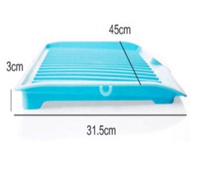 Wholesale Hot Sell Multi Functional Large Kitchen Drain Tray Fruit Vegetable Plastic Rectangular Bowls Chopsticks Tableware <b>Rack</b> - Product Image 2