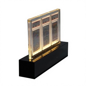 Premium LED Lighted Card <b>Display</b> Stand Vertical for Collectible Cards Modern Desktop Decor - Product Image 1