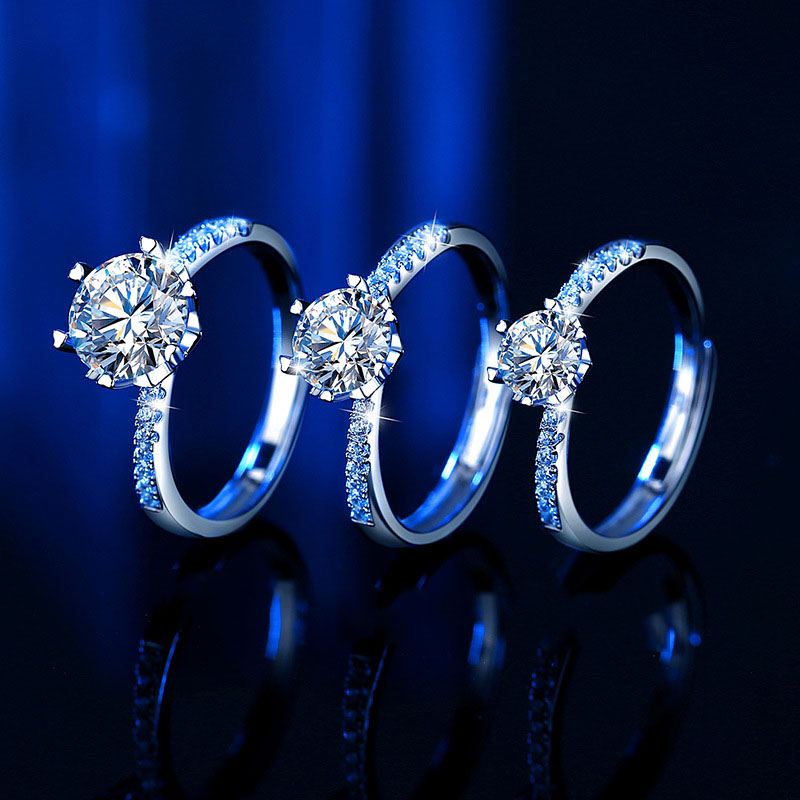 wedding rings couple set 925 silver certified