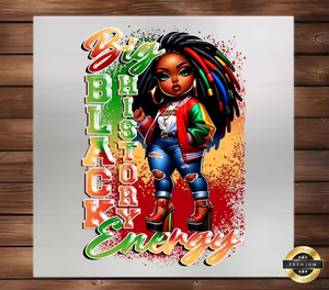 Trasferibili Termici in Plastica Durevole con <span class=keywords><strong>Design</strong></span> Afro Girl per la Stampa su Abbigliamento per Juneteenth e <span class=keywords><strong>Storia</strong></span> Afroamericana - Product Image 6