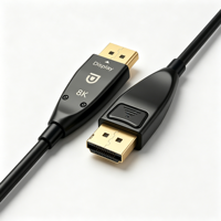 Câble optique actif longue distance 1.4, 8K 60Hz 4K 144Hz, câble AOC DP fin et flexible pour projecteur et signalisation numérique