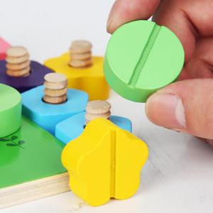 2026 New Baby Wooden Shape Ladybug Rotating <strong>Nut</strong> DIY Classic Fun <strong>Puzzles</strong> Other Educational Matching Learning Toys for Kids - Product Image 4