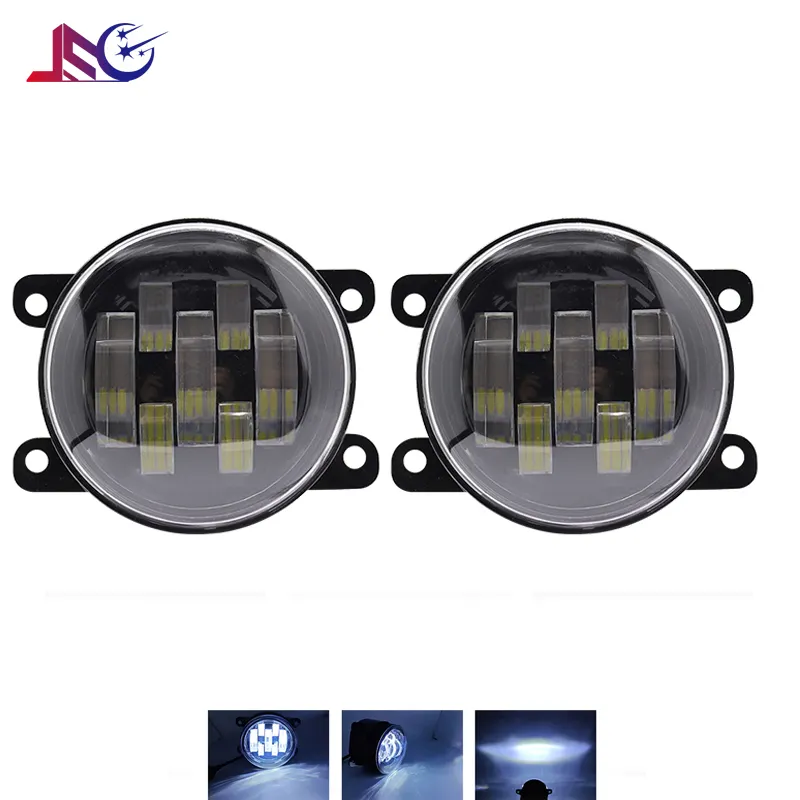 Cao thấp chùm lái xe màu trắng hổ phách Led Đèn Pha Offroad 4x4 Xe LED DRL foglights LADA 4 inch Led Đèn Pha tự động phụ kiện xe hơi