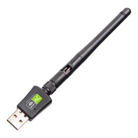 Adaptador WiFi USB Externo de Doble Banda 5GHz 2.4GHz 650Mbps para Escritorio/Portátil/PC, Sin Necesidad de Controladores, en Stock