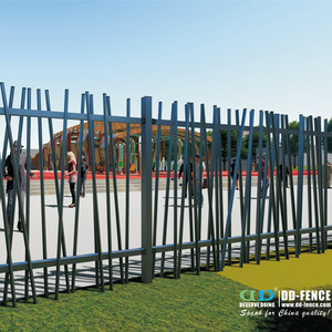 Revêtement en poudre ressemble <span class=keywords><strong>bambou</strong></span> comme barre <span class=keywords><strong>de</strong></span> clôture clôture en aluminium soudé métal <span class=keywords><strong>noir</strong></span> piquet clôture en acier pour cour jardin maison - Product Image 6