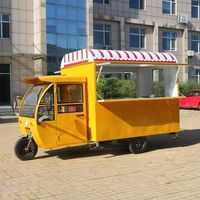 Tricycle mobile pour la vente de nourriture : 4 roues, 3 roues motrices, pour camions de restauration, bar mobile, tricycle électrique pour remorque