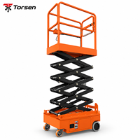 Mini-élévateur à ciseaux léger et maniable, capacité 300 kg, hauteur de plateforme 3-4,8 m, pour le nettoyage, la décoration et la préparation des commandes