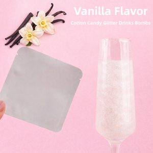 Bombes à boire scintillantes aromatisées à la barbe à papa pour boissons, 5g, mini paillettes comestibles aromatisées - Product Image 5