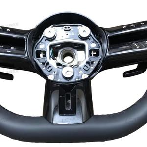 Volant sport en cuir noir de luxe et fibre de carbone pour Mercedes-Benz <span class=keywords><strong>GLE</strong></span> GLC X253 C253 CLA W117 - Motion Design - Product Image 2