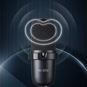 Facebook dòng sống di động USB podcast Bluetooth chuyên nghiệp condenser Studio Professionnel chơi game Micro không dây - Product Image 4