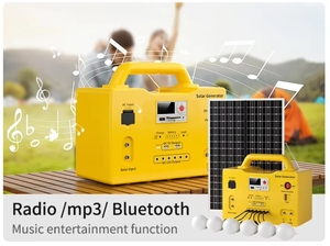 Nhà máy bán 3KW xách tay năng lượng mặt trời hệ thống điện LED chiếu sáng 12V 120wh 10AH pin lithium EU/UK plug-tinh khiết Sine Wave Máy phát điện - Product Image 4