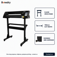 Cortadora de Vinilo Industrial KH-870A con Prensa Térmica, 34 Pulgadas (870mm) de Alimentación, 780mm de Corte, Soporte de Suelo, Motor Paso a Paso, Signmaster para Taller de Señalización