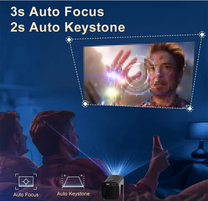 Projecteur J2 Android 11 avec grande batterie, 8K, 180 lumens ANSI, vidéo 4K, Bluetooth intelligent, Wi-Fi, support rotatif à 270 degrés, lampe LED, nouveau modèle - Product Image 3