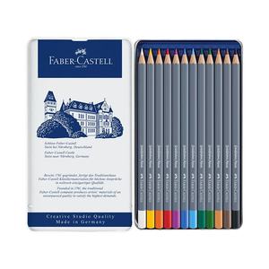 Crayons <span class=keywords><strong>de</strong></span> <span class=keywords><strong>couleur</strong></span> à l'eau <span class=keywords><strong>Faber</strong></span>-<span class=keywords><strong>Castell</strong></span> (en coffret métallique) pour l'art, le croquis et le <span class=keywords><strong>dessin</strong></span> - Product Image 1