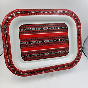 Plateau rectangulaire en émail de plusieurs tailles pour servir et décorer, plat de service en émail, assiettes de <span class=keywords><strong>cuisine</strong></span> durables - Product Image 2