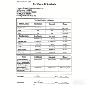 Servicio de Marca Privada, Cápsulas de Turkesterona Pura de 500 mg para la Potencia y el Tono Físico Masculino, Certificadas por GMP y Halal - Product Image 4