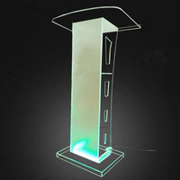 Moderno Atril de Acrílico para Iglesia, Podio de Plexiglás con Luz LED, en Venta, 2021