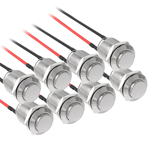 12mm Stainless Steel/Aluminum IP65 Push <b>Button</b> Switch for Automotive Dashboard-Space Saving Miniature Device - Product Image 1