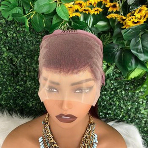 Perruque populaire en <span class=keywords><strong>cheveux</strong></span> humains Remy Chunling, 13x4, sans colle, avec dentelle transparente, <span class=keywords><strong>couleur</strong></span> 99J de luxe, coupe bob droite, pour défilé de mode et sortie décontractée - Product Image 5