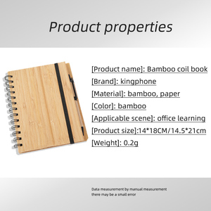 Funda de madera <span class=keywords><strong>para</strong></span> cuaderno de oficina, papelería, cubierta de Bambú - Product Image 6