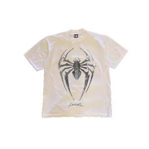 T-shirt vintage in cotone da 230 g con grafica <span class=keywords><strong>ragno</strong></span> glitterato, per uomo e <span class=keywords><strong>donna</strong></span>, stile hip hop anni '90, streetwear, oversize, a maniche corte. - Product Image 5