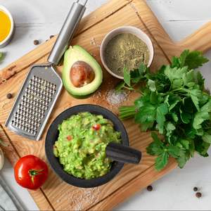 للبيع بالجملة طقم ملاط جرانيت ومدق بقاعدة خشبية مطحنة للأعشاب والتوابل ومطبخ رخيص خصم بالجملة - Product Image 4