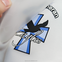 Autocollant de transfert de chaleur avec logo personnalisé étiquette personnelle étiquette de vêtement en vinyle patchs conceptions fer sur silicone 3d accessoires de t-shirt pour enfants