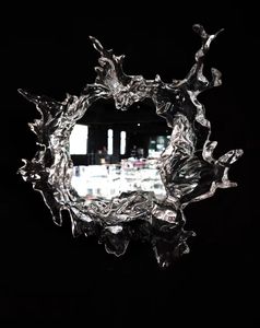 Hotel di lusso Villa bagno acqua <span class=keywords><strong>Spray</strong></span> stile arte decorazione cristallo platino parete specchio di cristallo mobili - Product Image 1