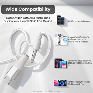 Cuffie con cavo auricolari incorporati per microfono e controllo del Volume tipo-c 3.5mm compatibile con iPhone - Product Image 5