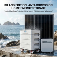 Système solaire domestique avec batterie LiFePO4 empilable de 5 à 20 kWh, protection contre la pulvérisation de sel tropical, stockage d'énergie hybride pour les îles