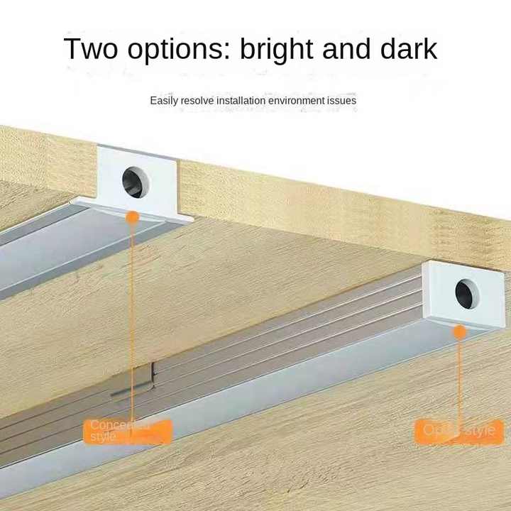 25*15mm LED Channel System U Shape Extrusion LED Profile Aluminum Track for Led Strip Lighting